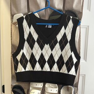 Black and White Patterned Cardigan